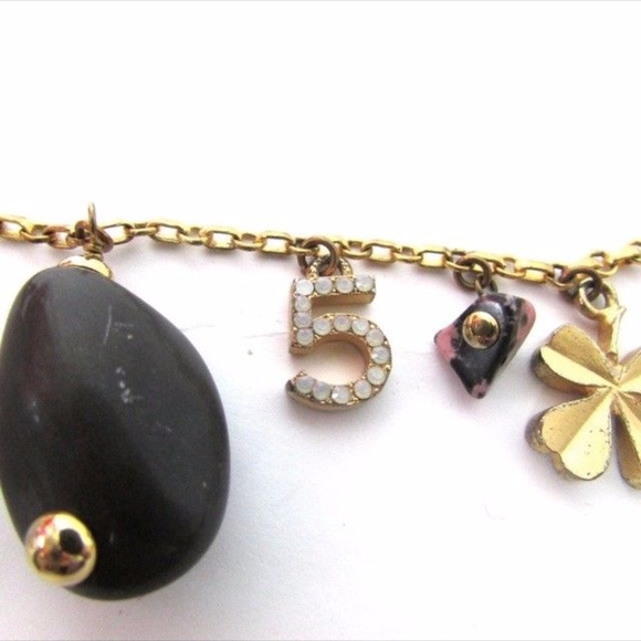 Chanel Charms Bracelet w/ CC, No. 5, and Moonstone - Picture 3 of 7